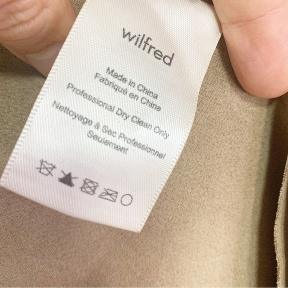 ARITZIA Wilfred Faux Suede Midi Pencil Slit Tan/Camel Skirt Size 2 - Picture 12 of 13